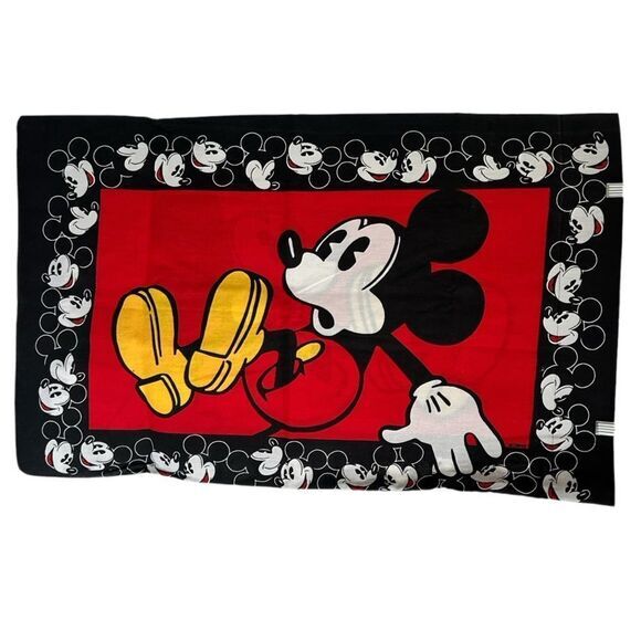 Vintage Disney Mickey Mouse Pillow case 90s Mickey pillowcase standard - Picture 3 of 5